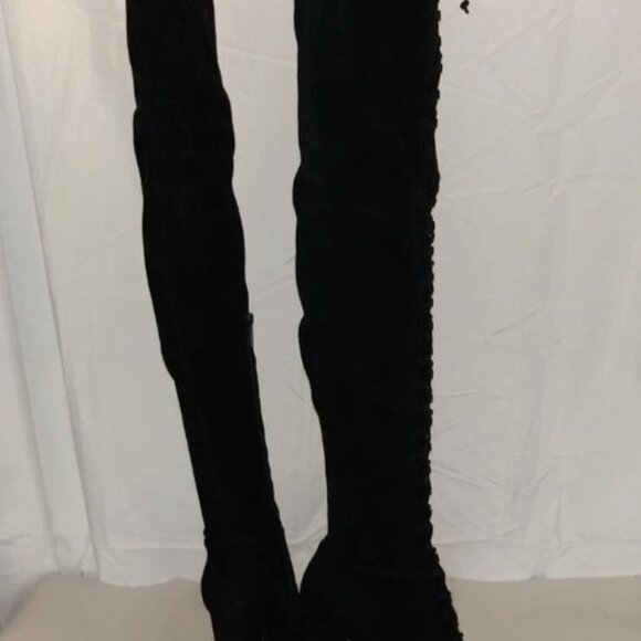 40 US 9❤️LE SILLA ITALY LEATHER SUEDE STRETCH OVER KNEE HIGH HEELS TALL BOOTS - Picture 8 of 13